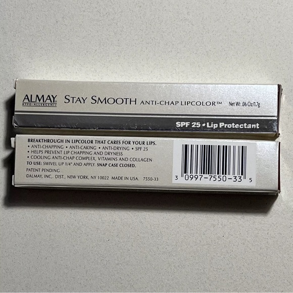 2x ALMAY Stay Smooth Anti-Chap Lipcolor with SPF 25 - Lip Protectant #33 FUDGE - Picture 4 of 7